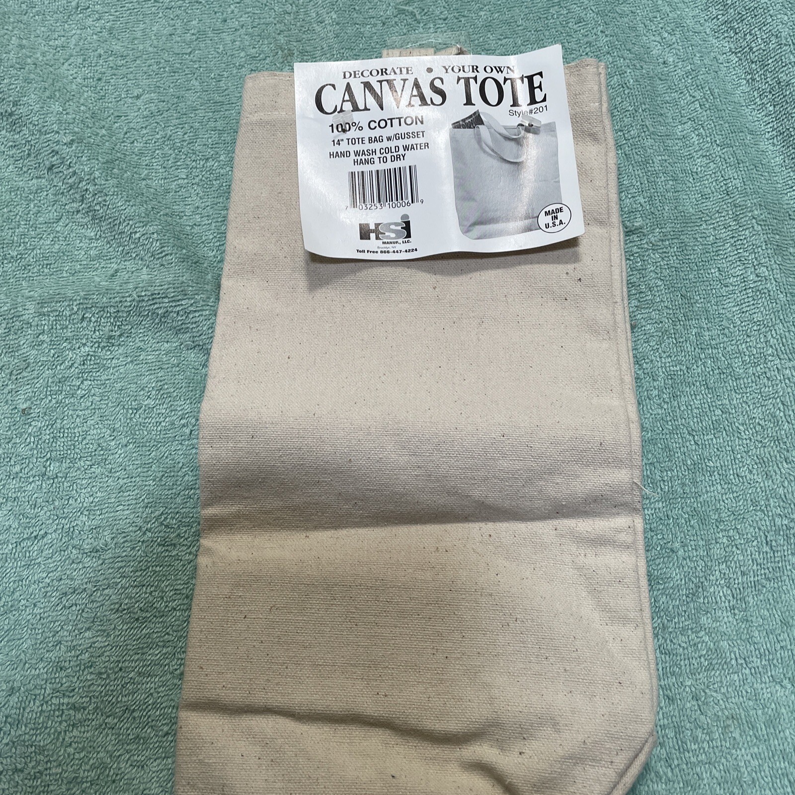 Decorate Your Own Tote Bag White With Gusset 14 X 13 X 3