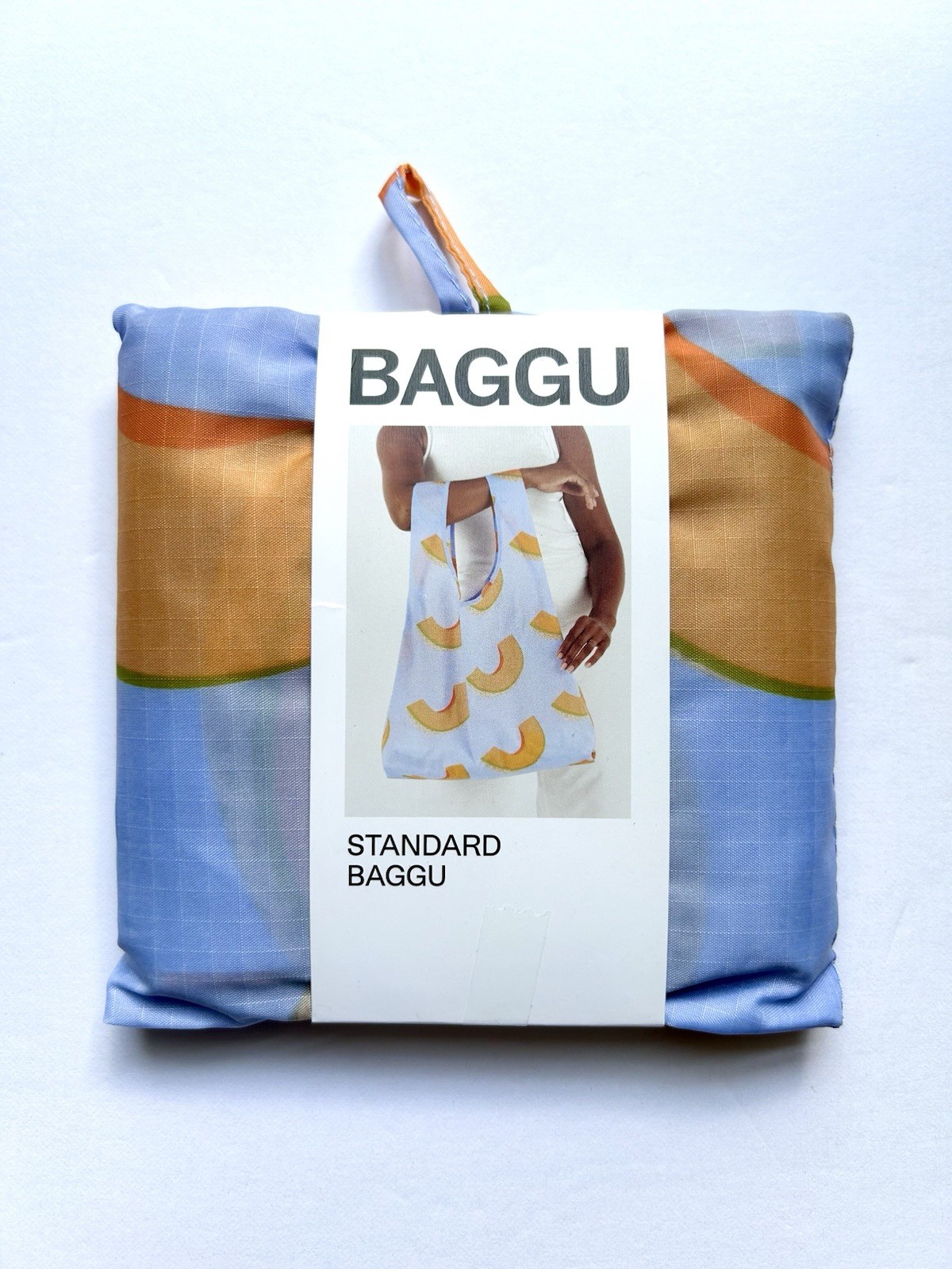 NEW! Baggu STANDARD BAG in “Cantaloupe Blue” — Recycled Nylon, SOLD OUT + RARE!