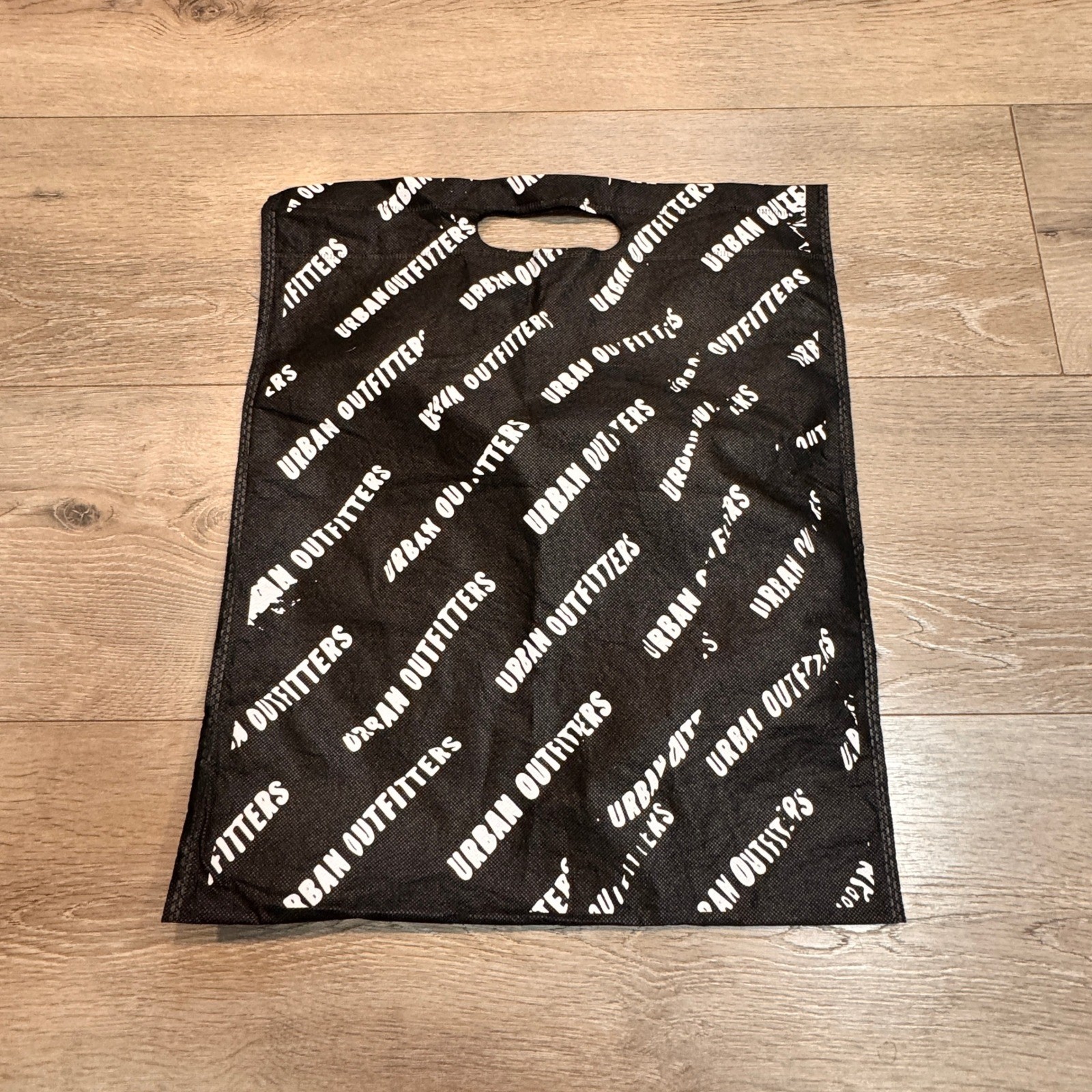 Urban Outfitters Black Reusable Shopping Bag All Over Logo Pattern