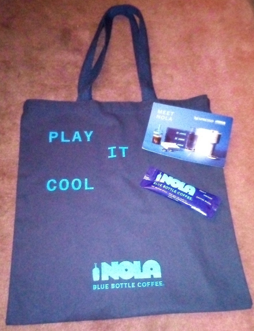 Blue Bottle Coffee X Nola (nespresso) Logo Navy Blue Tote Bag – “Play It Cool”