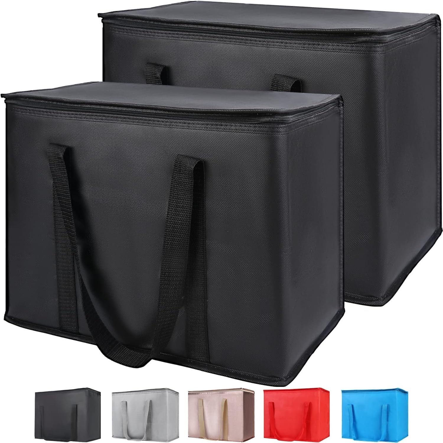 Insulated Reusable Grocery Bags, 16W x 13H x 9D, X-Large Tote Bag for Shoppin…