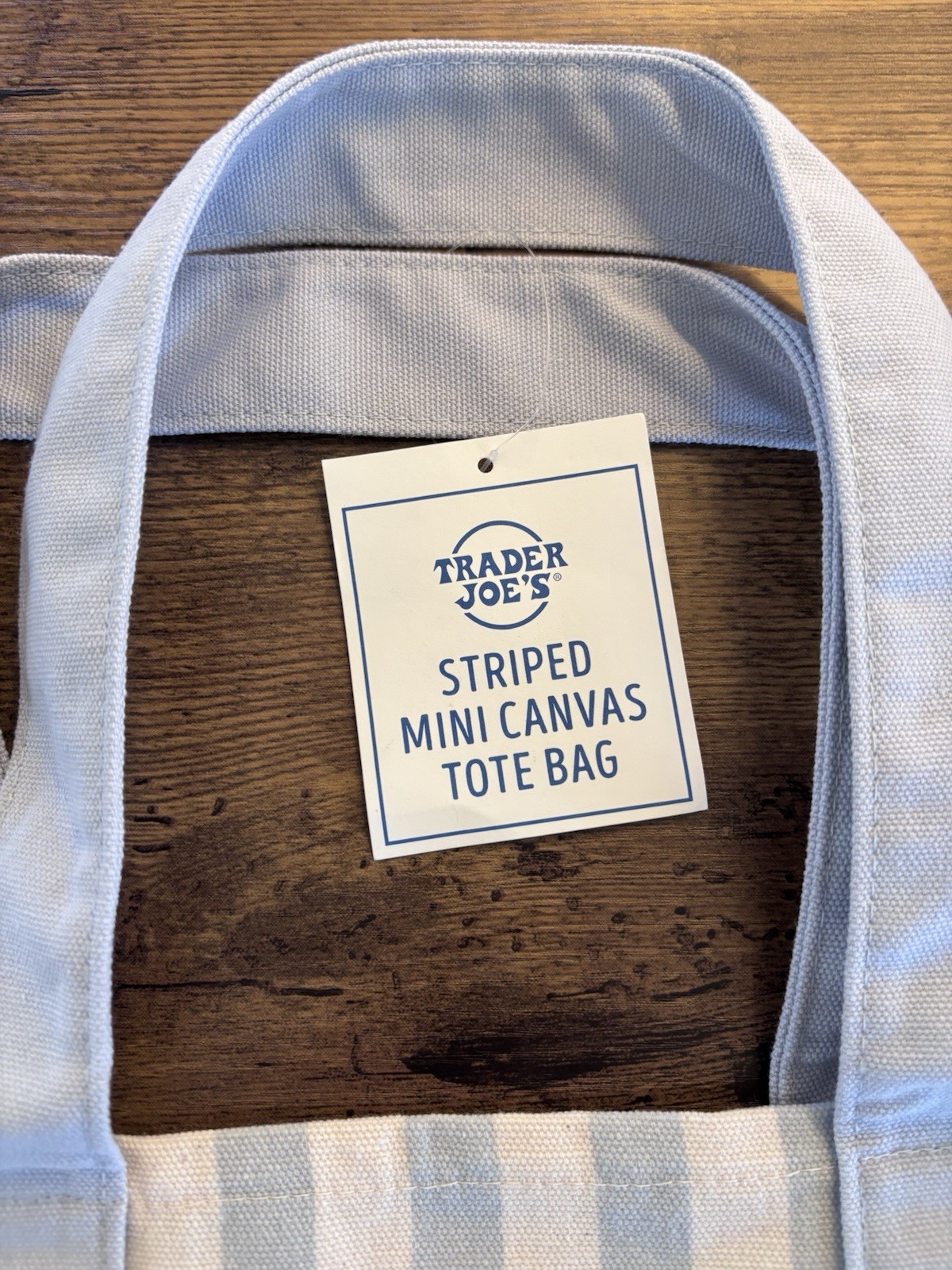 4 Pk Trader Joe’s Striped Mini Canvas Tote Bag Multicolor Cotton/Poly 13x6x11