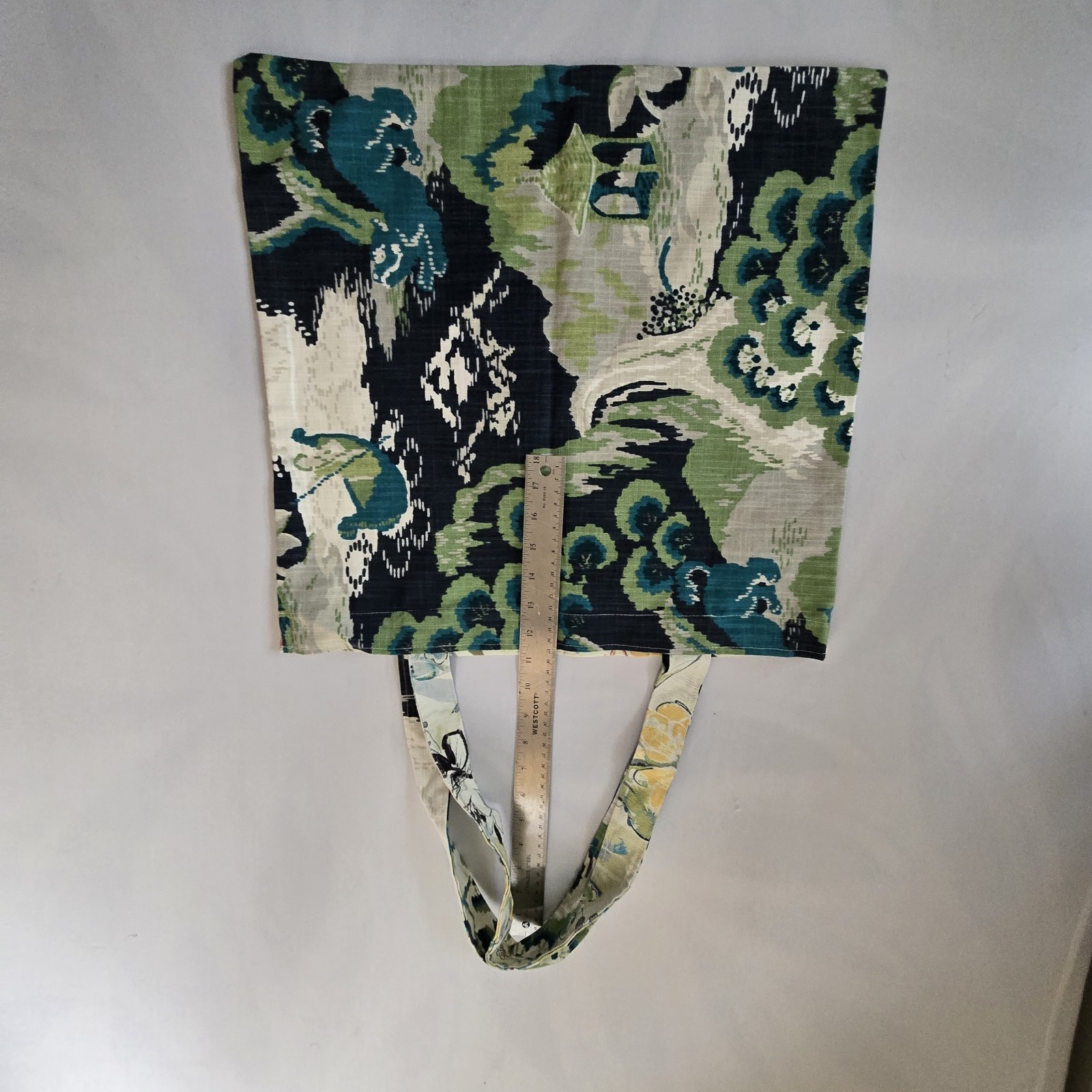 Handmade Floral & Nature Pattern Foldable Canvas Shopping Bag Medium Multicolor