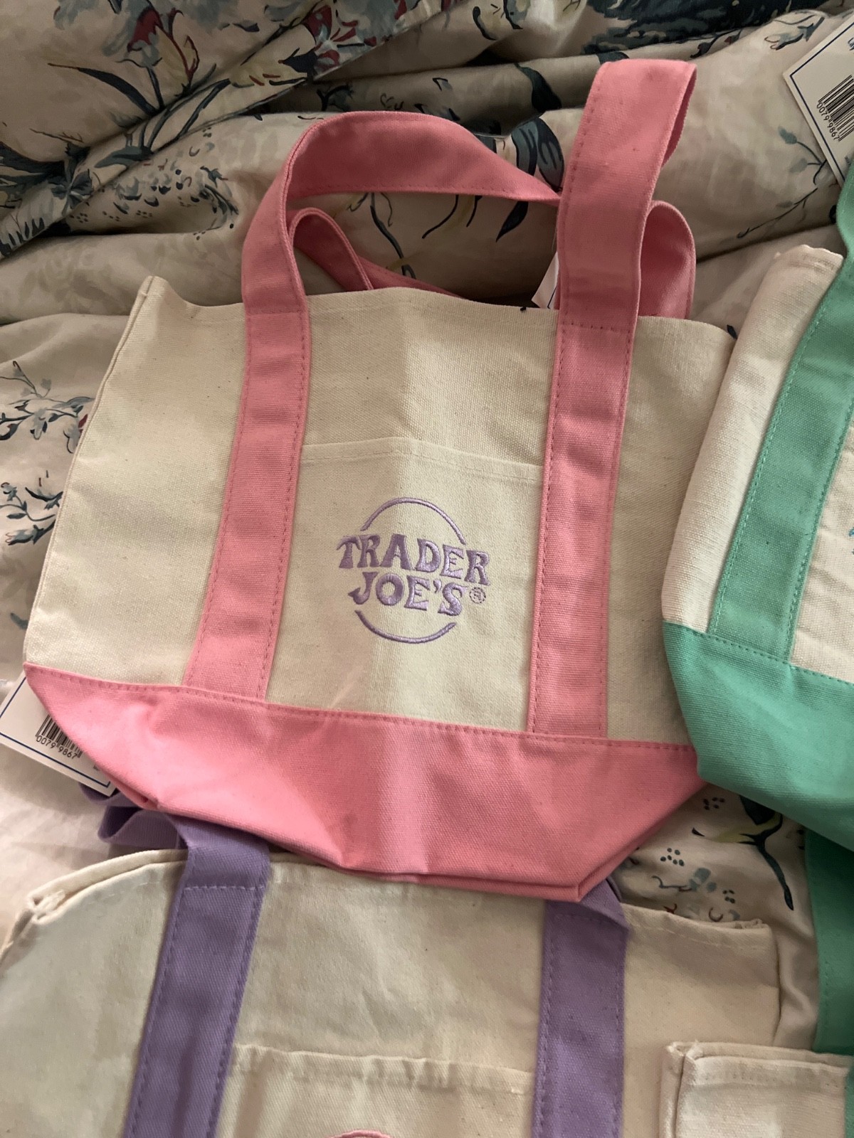 Trader Joe’s Mini Canvas Tote Bags Limited Edition and Large Tote bags