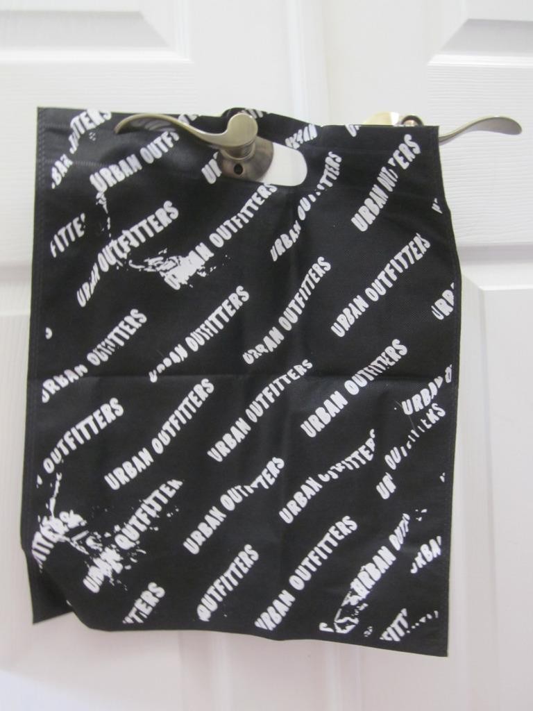 NEW URBAN OUTFITTERS Black w/ White Logo Reusable Shopping Bag Tote