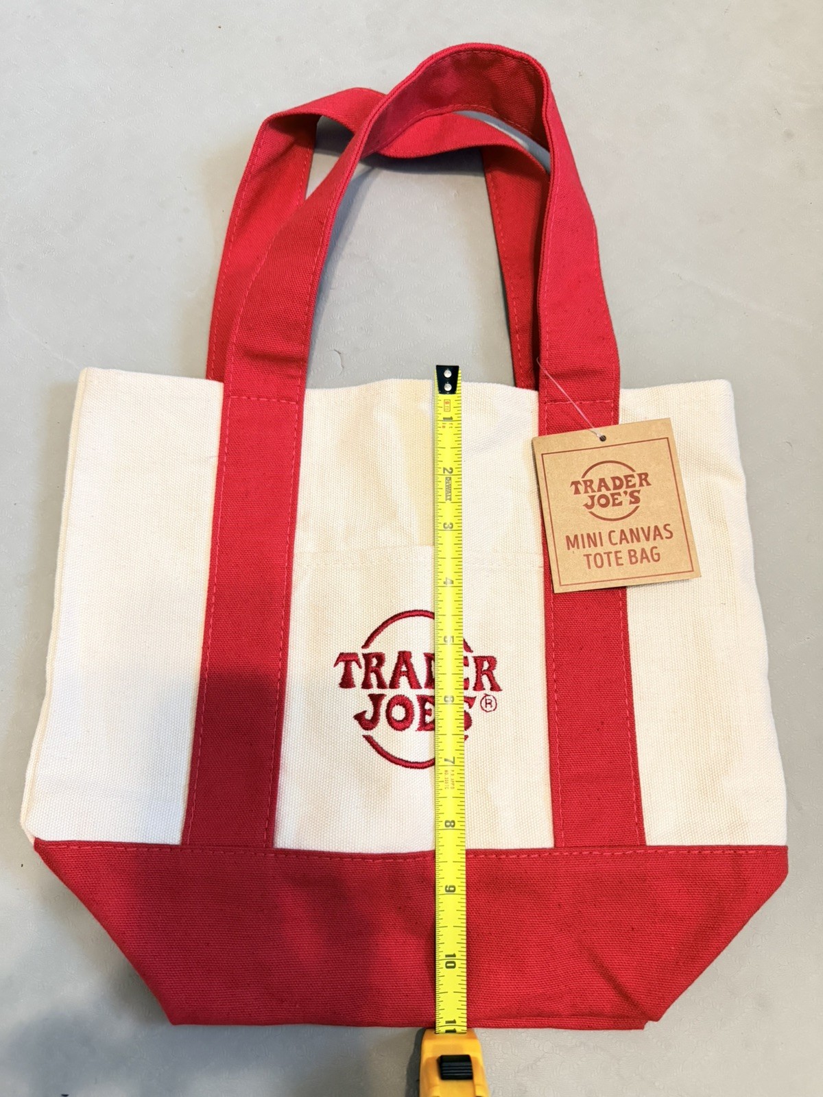 Trader Joe’s – Mini Canvas Tote Bag – Red – Holiday 2025 -Limited Edition Rare