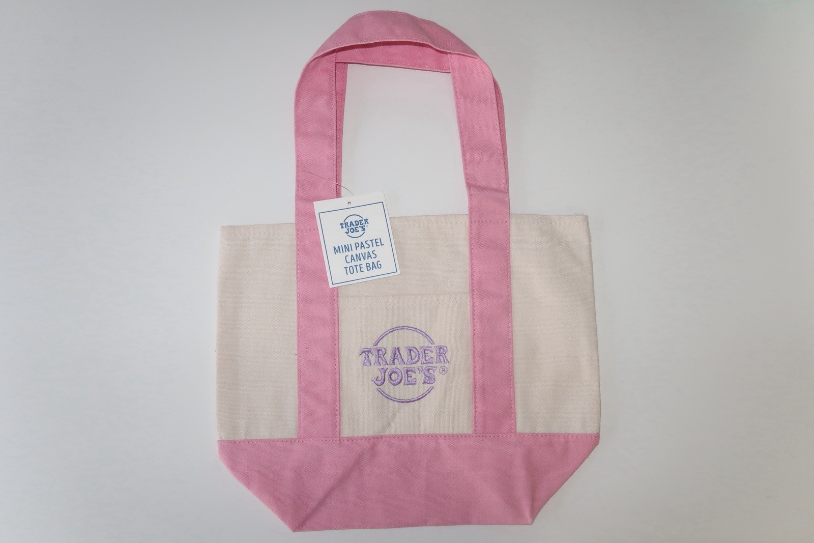 Trader Joe’s Mini Pastel Canvas Tote Bag (Set of 4) – Limited Seasonal Release