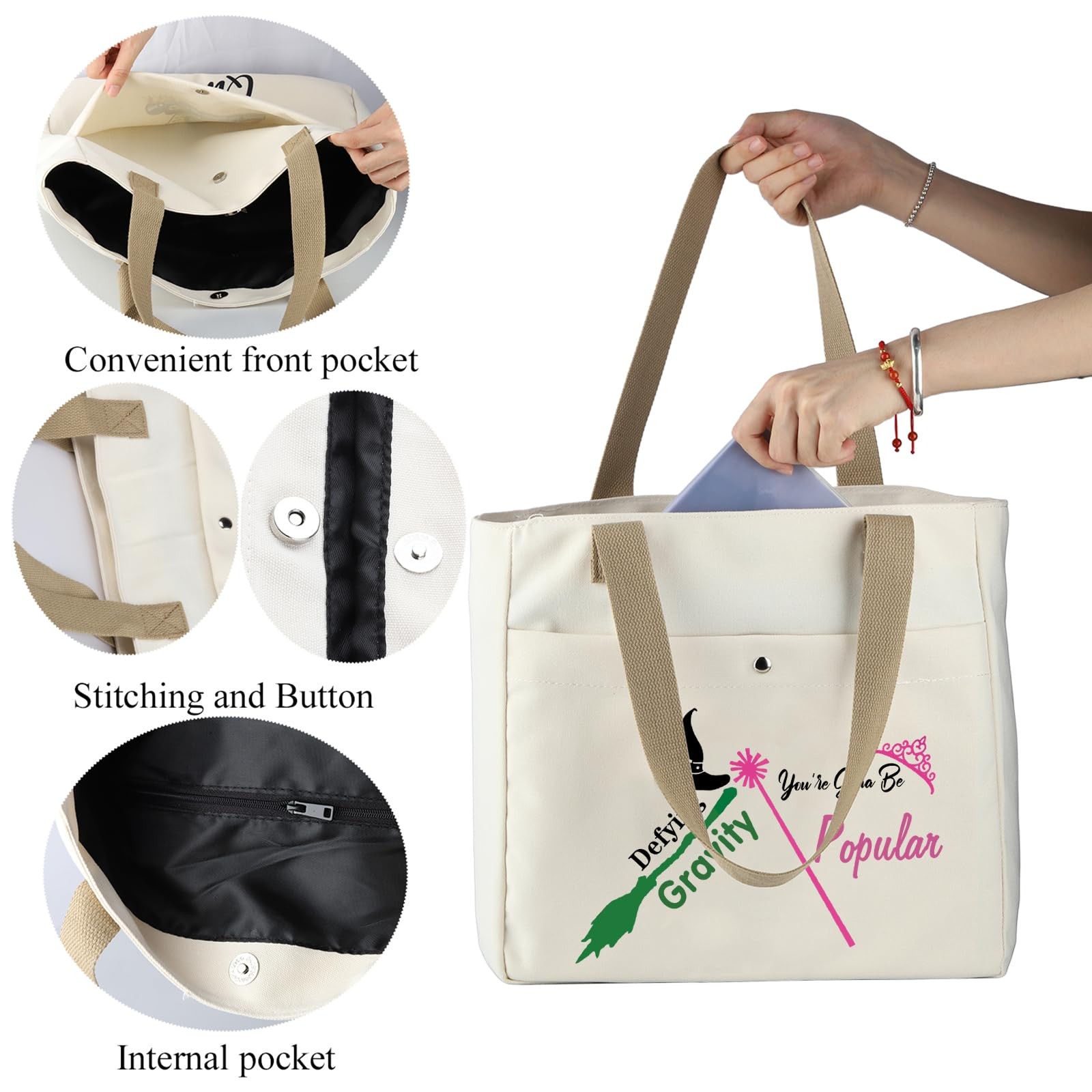 Witchy Tote Bag Wiccans Inspired Gift Witchcraft Gift You’re Gonna Be Popular…
