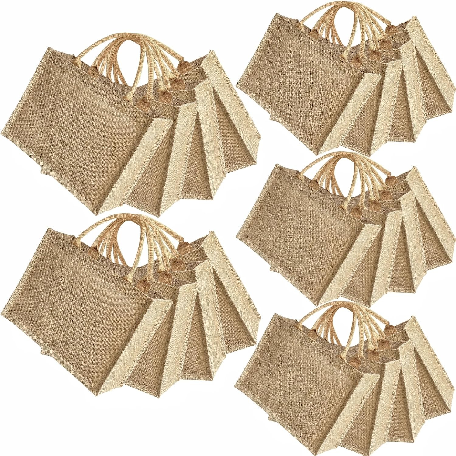 1pcs 20 pcs burlap tote bags jute bridesmaid burlap beach bags bulk