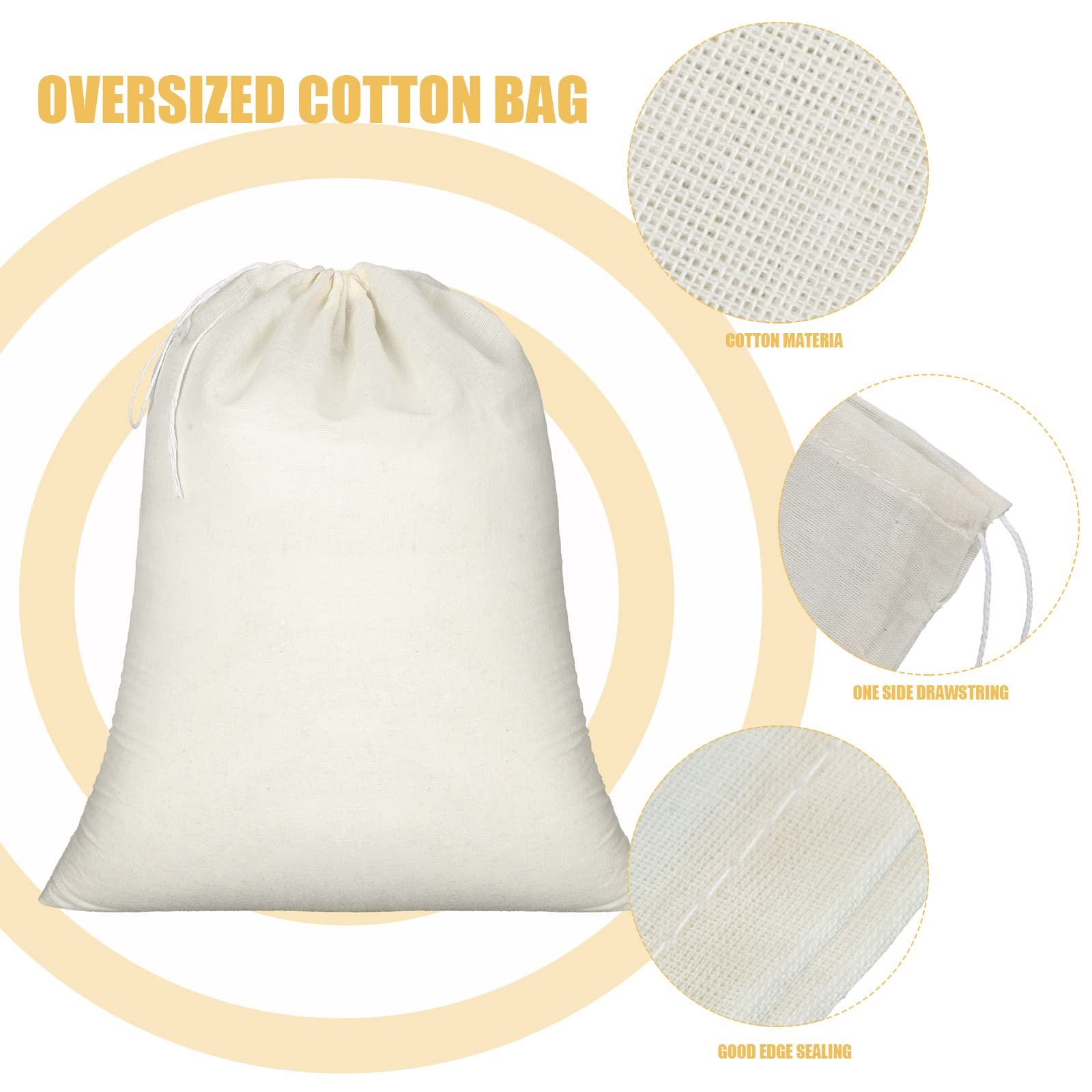 Pangda 20 Pcs Muslin Bags 8×10 Inches, Cloth Bags with Cotton Drawstring Fabr…