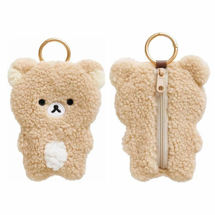 Rilakkuma Foldable Eco Bag w/ Plush Pouch Carabiner San-X Japan NEW