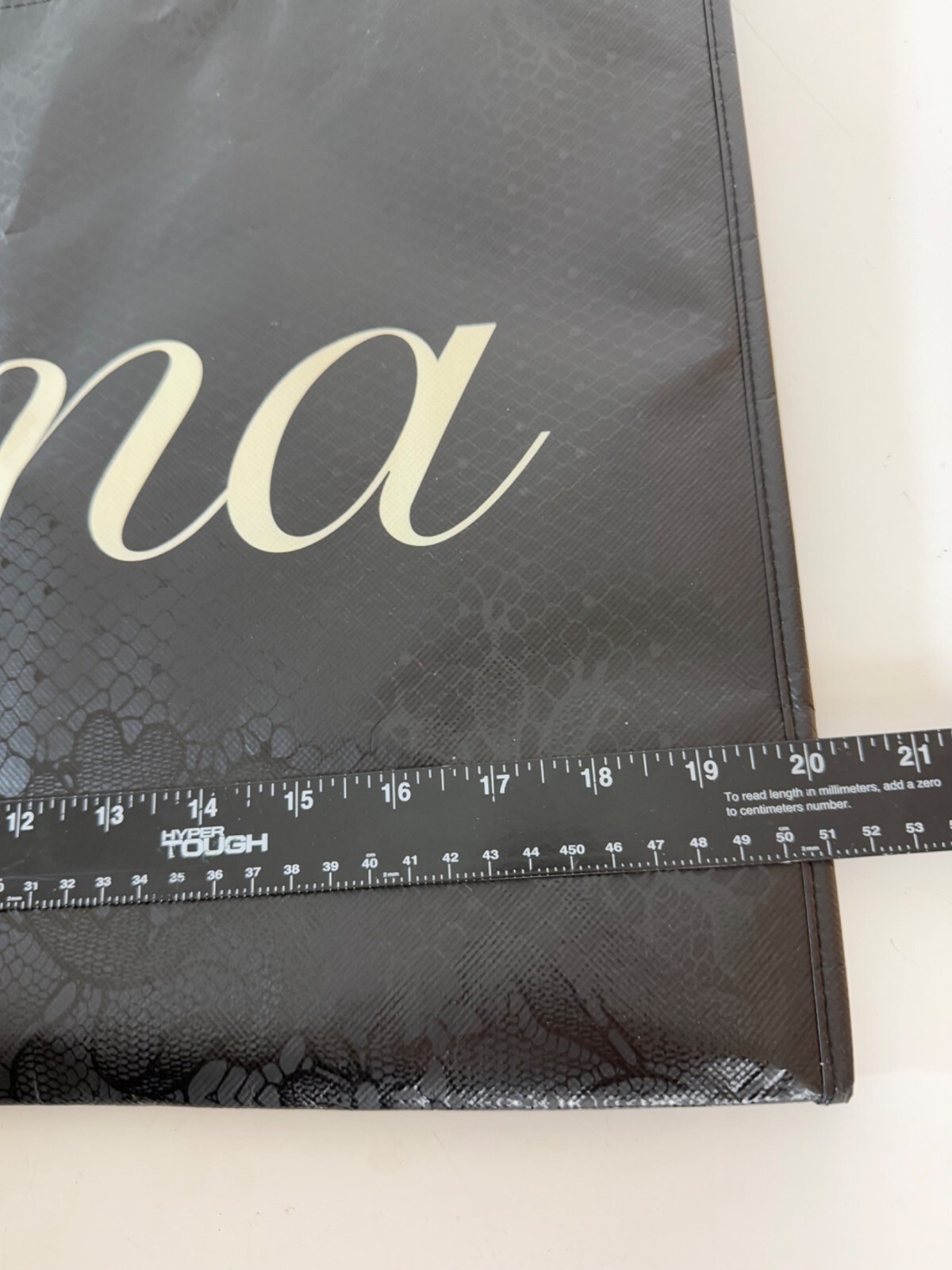 Soma Reusable Shopping Tote Bag 20″ Black Durable Logo Branded Spellout
