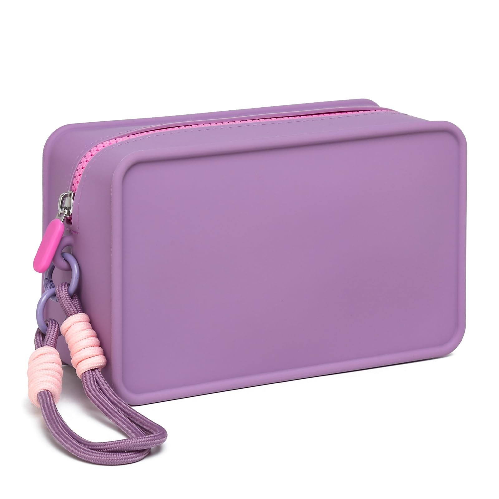 Travistar Silicone Travel Makeup Bag – Large Capacity Make Up purple-regular