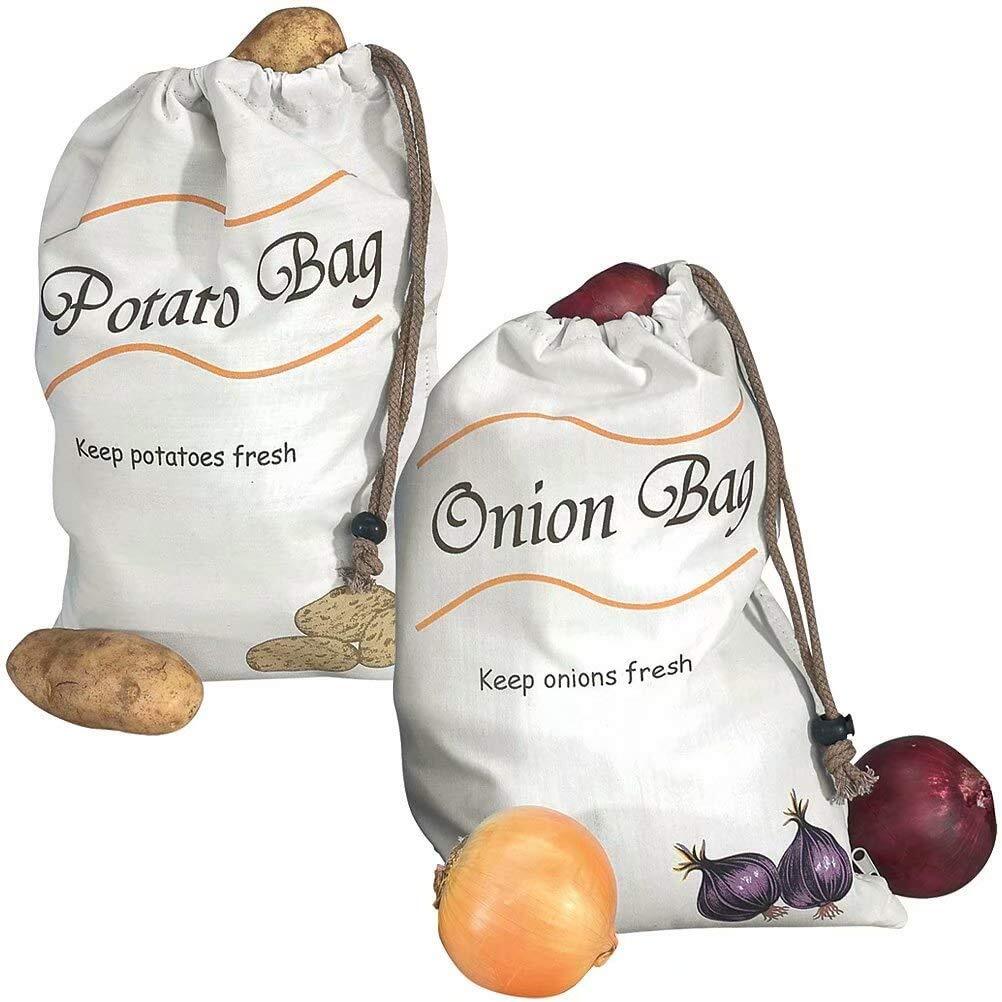 Potato & Onion Sproutfree Vegetable Storage Bags White