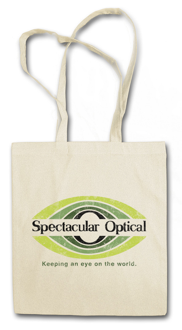 SPECTACULAR OPTICAL SHOPPER SHOPPING BAG Videodrome Sign Logo Company TV