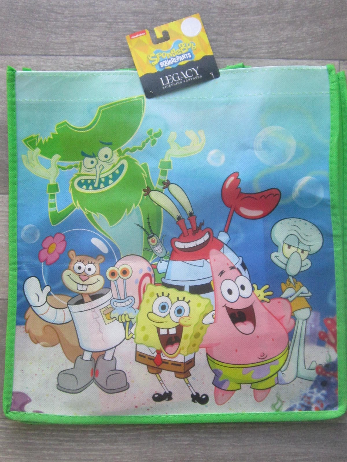 Nickeloden SpongeBob SquarePants 13″x 13″ x 6″ Shopping Bag/Tote With Handle New