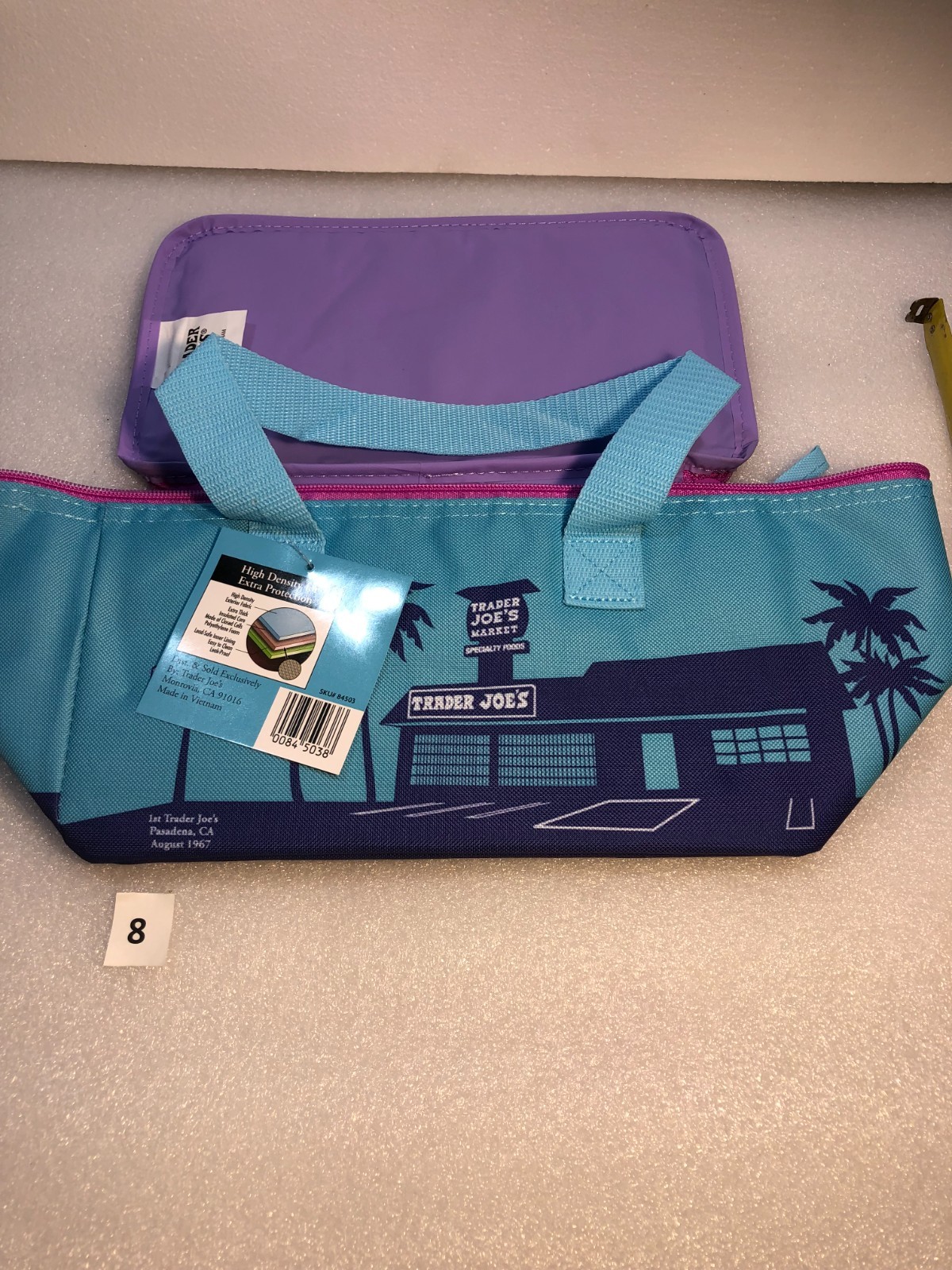 Trader Joe’s Mini Insulated Bag Blue Peach 2 Bags Tote New Lunch