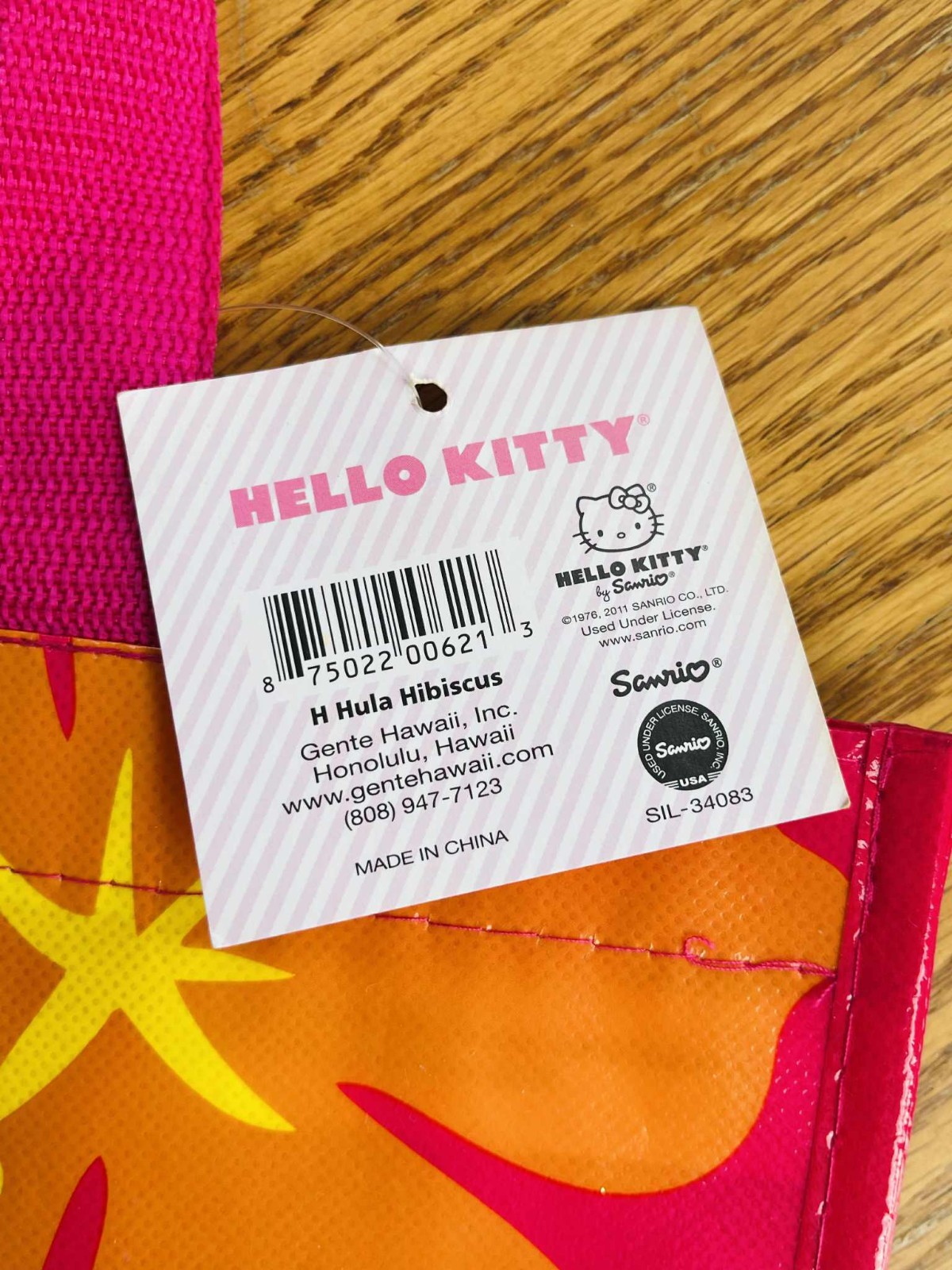 Hello Kitty Hawaii Hula Hibiscus Sanrio Reusable Shopping Beach Tote Bag NWT