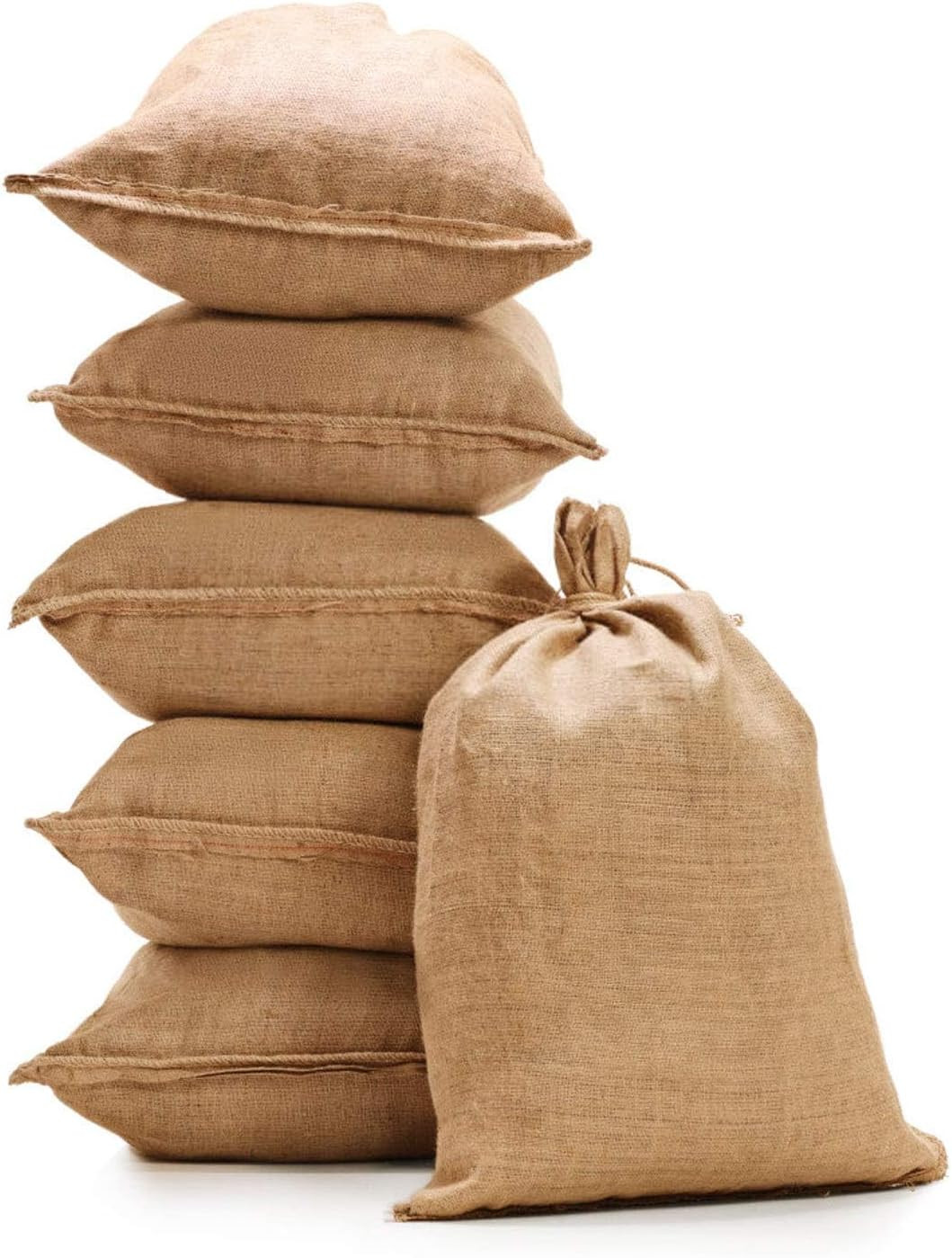 5 Pack 30 X 20 Inch Burlap Bags, Large Burlap Sacks, Potato Sack Race Bags for G