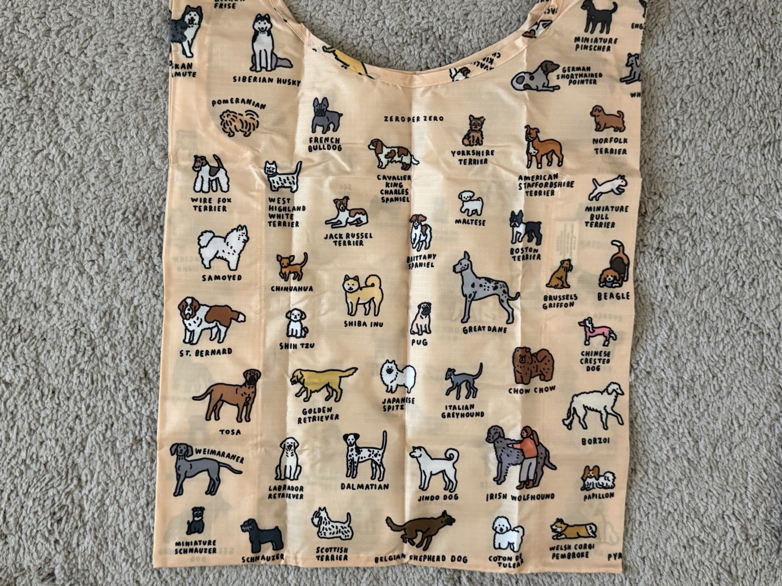 BAGGU JAPAN STANDARD REUSABLE ECO BAG DOGS DOG PER ZERO COLLAB RECYCLED NYLON