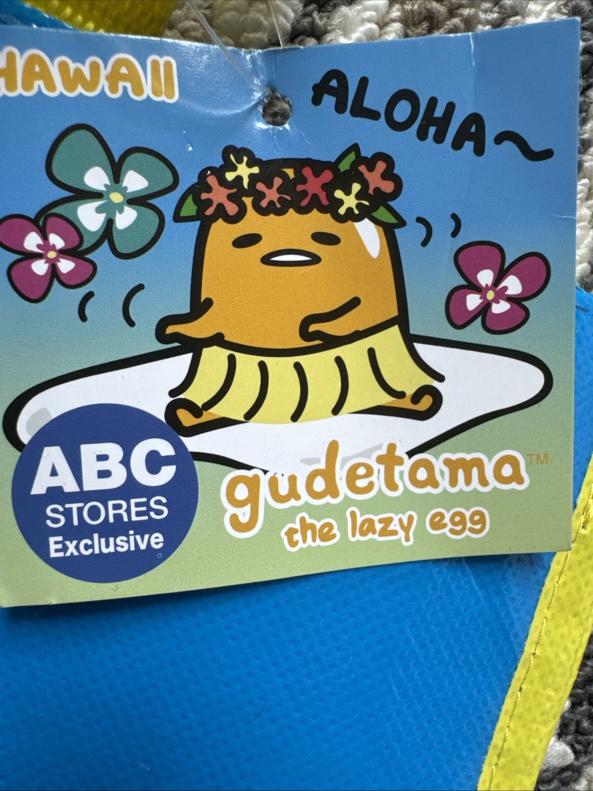 Hawaiian Sanrio Gudetama HAWAII REUSABLE SHOPPING BAG NEW ALOHA Beach Tote