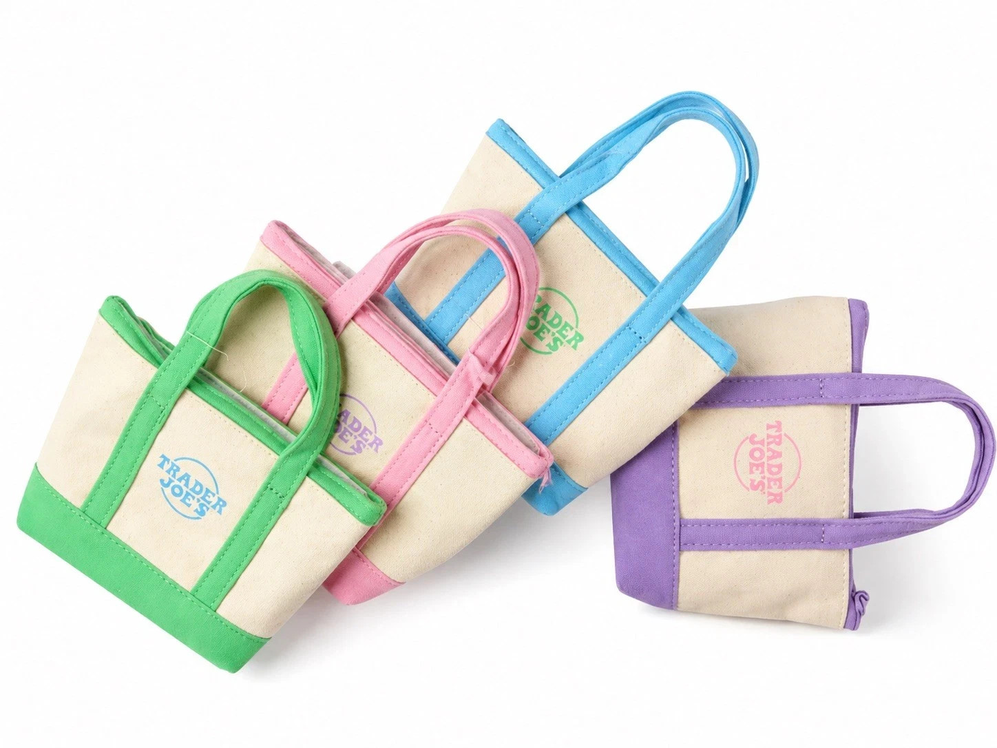 NEW Trader Joe’s 2026 Pastel Micro Totes PRE-SALE NEW RELEASE LIMITED SET OF 4