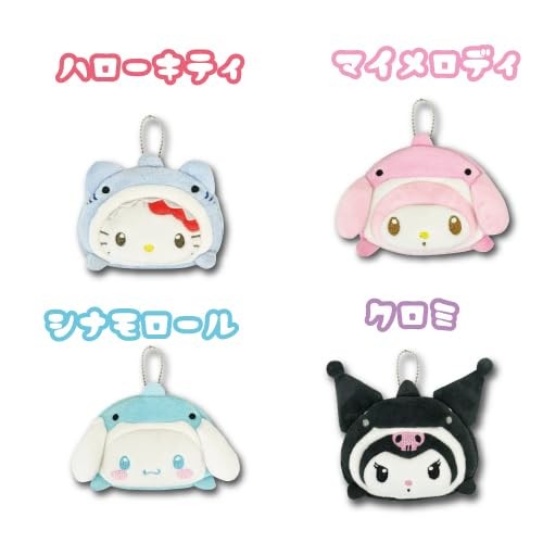 Hatayama Shoji Sanrio Die-Cut Mini Pouch Kuromi Sea Creatures Approx. H8 x W12 x
