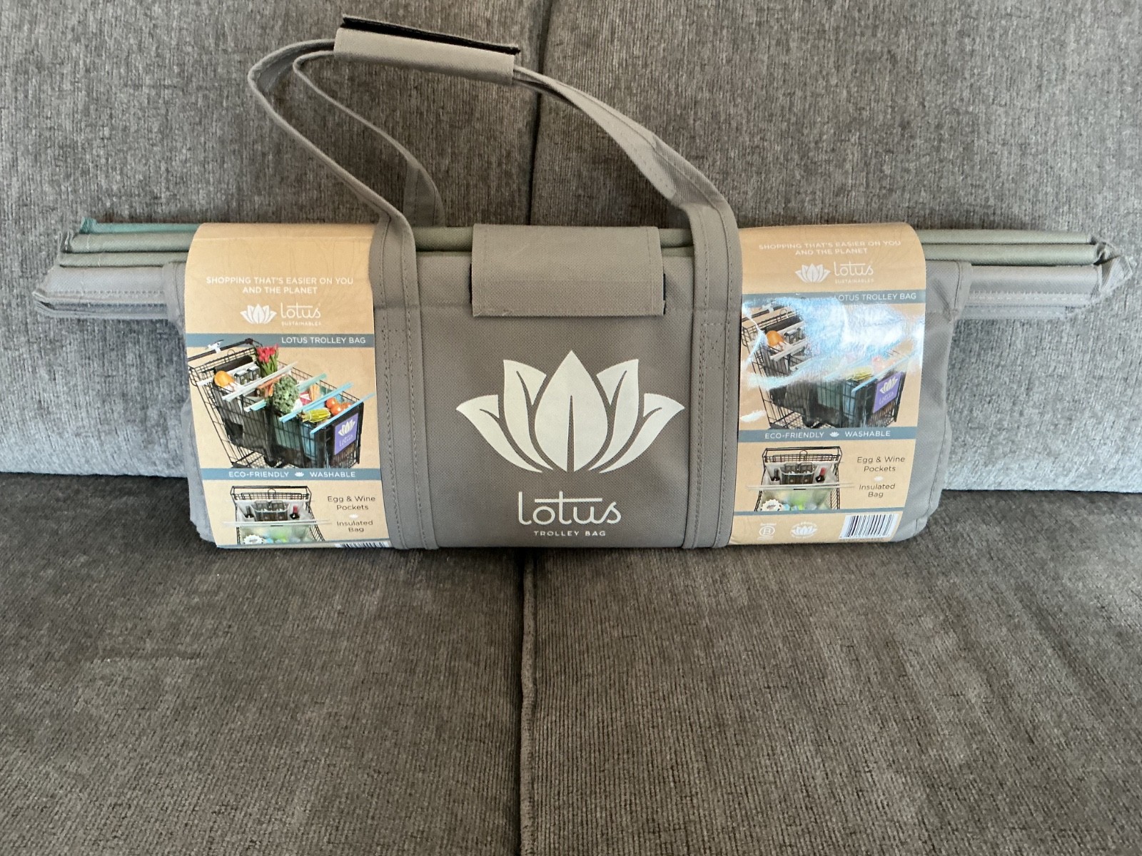 BRAND NEW LOTUS TROLLEY BAG SET OF 4-CONSISTS OF 3 GROCERY & 1 INSULATED