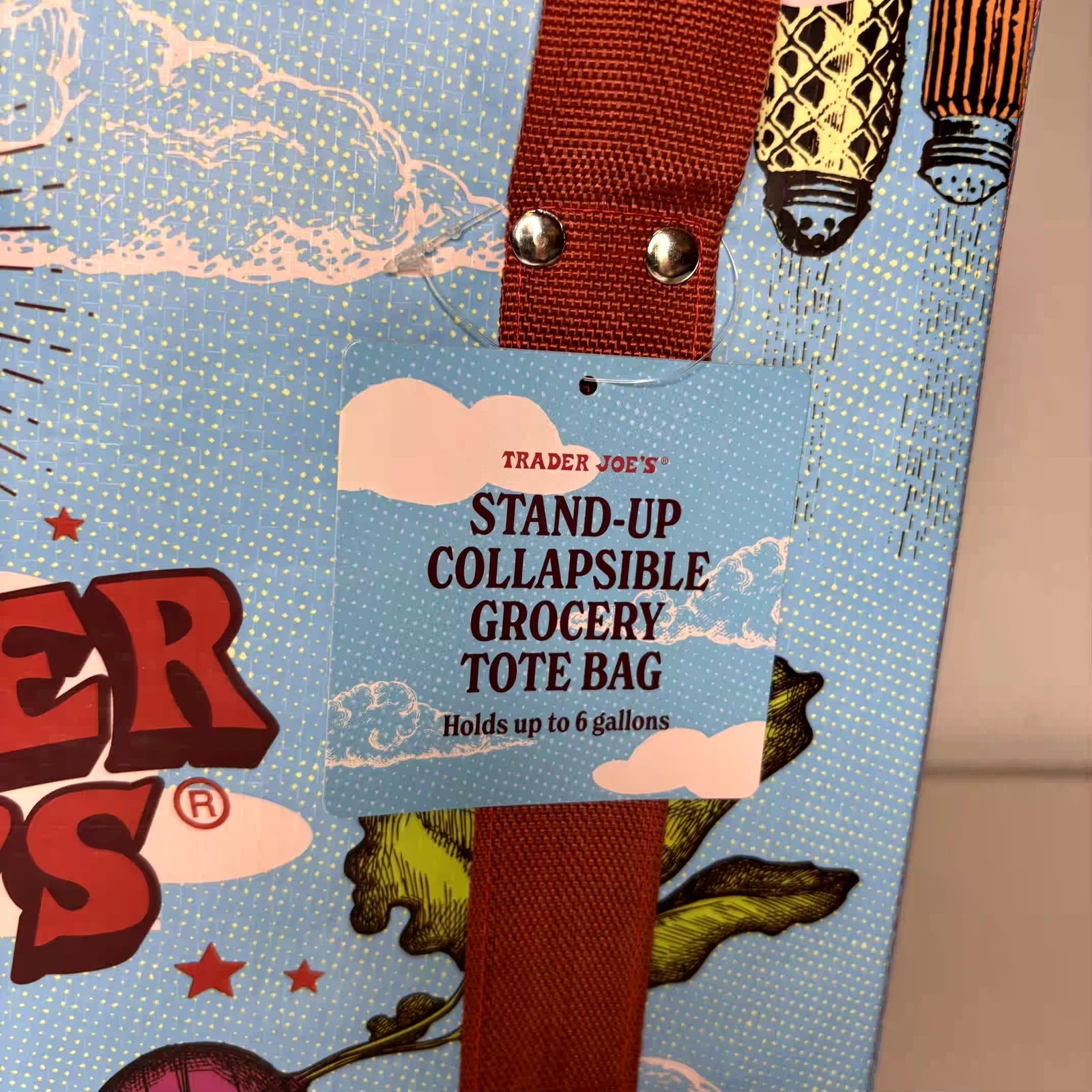 LOT 4x — Trader Joe’s Stand-Up Collapsable Grocery Tote Bag Box Car Storage NWT!