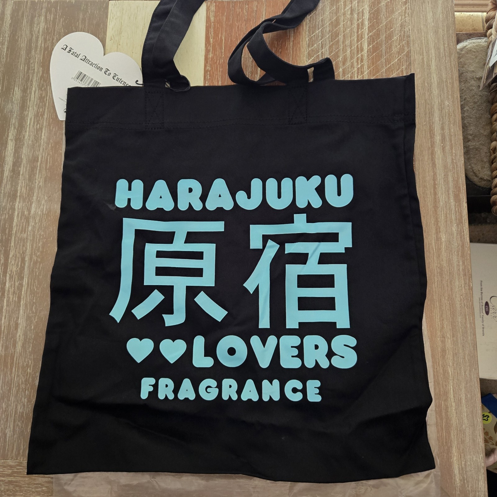 Harajuku Lovers Canvas Tote Bag Graphic Print Large 18x16x6