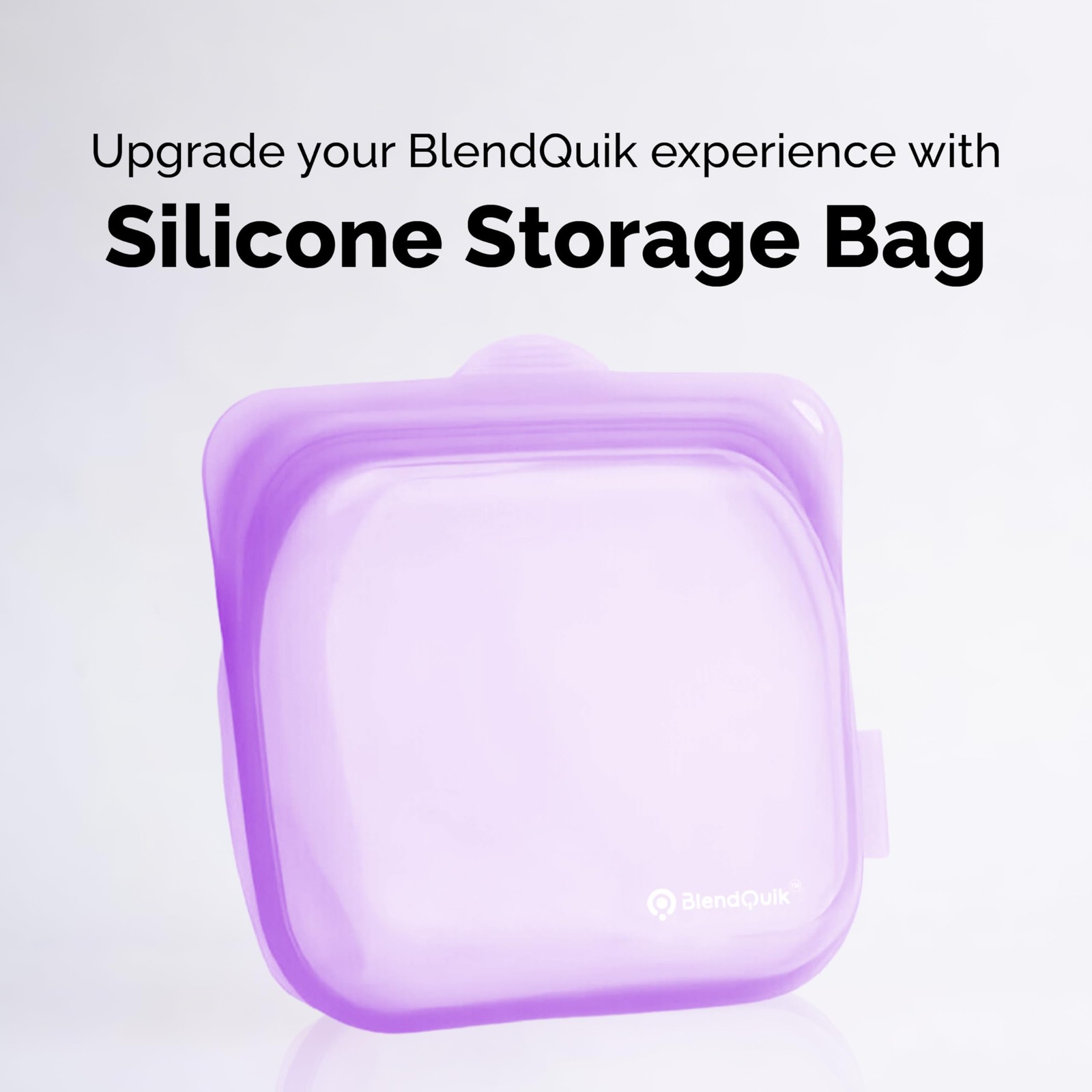 BlendQuik, Reusable Silicone Food Storage Bags, 1000 ml One Size, Purple