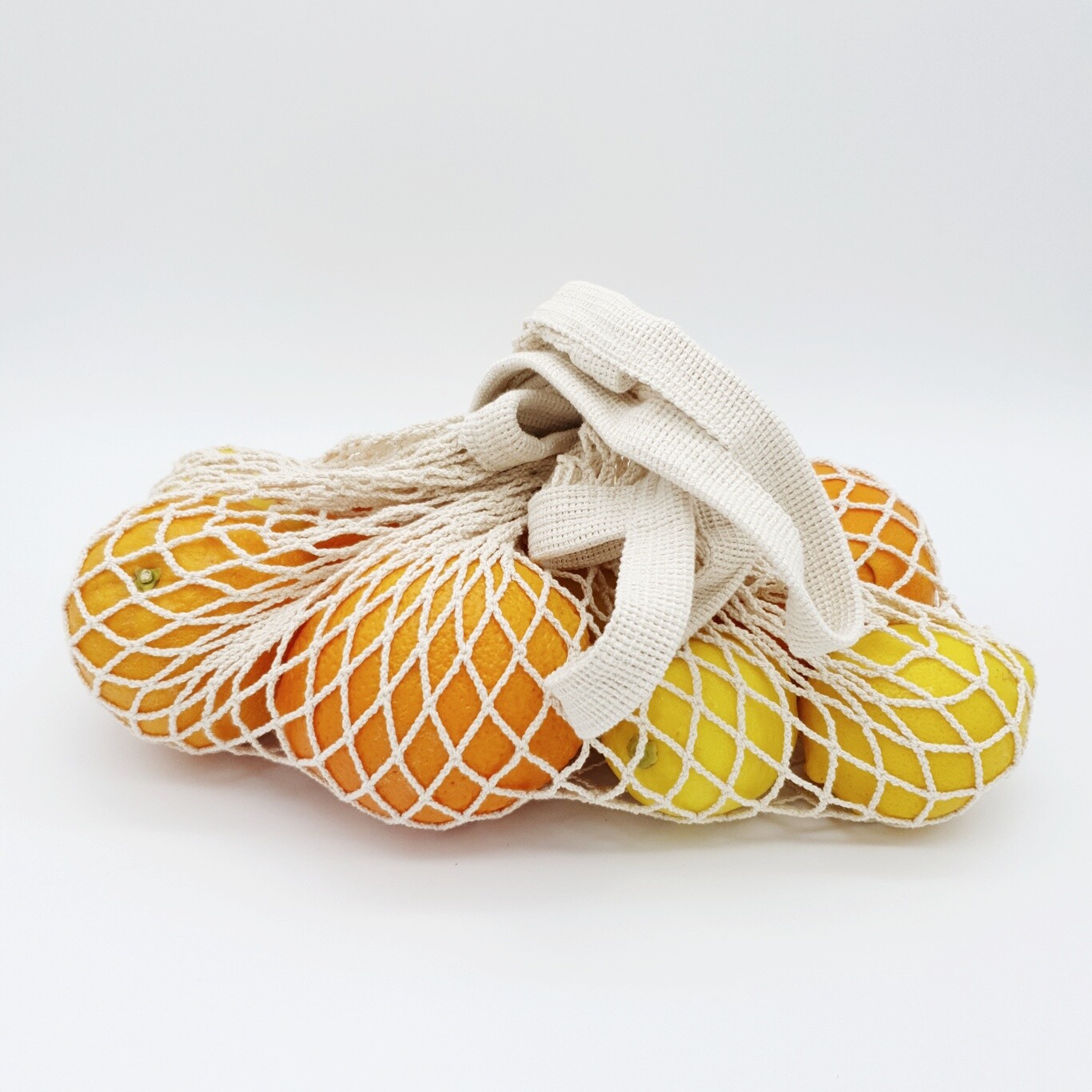 Mesh Shopping Bag Pack of 2 Natural Organic Cotton Biogradable & Eco-Friendly