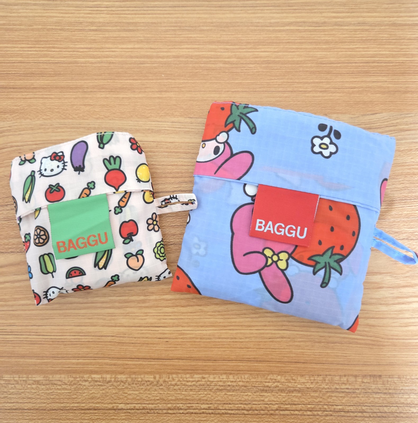 Baggu Hello Kitty & My Melody Strawberry Reusable Bags