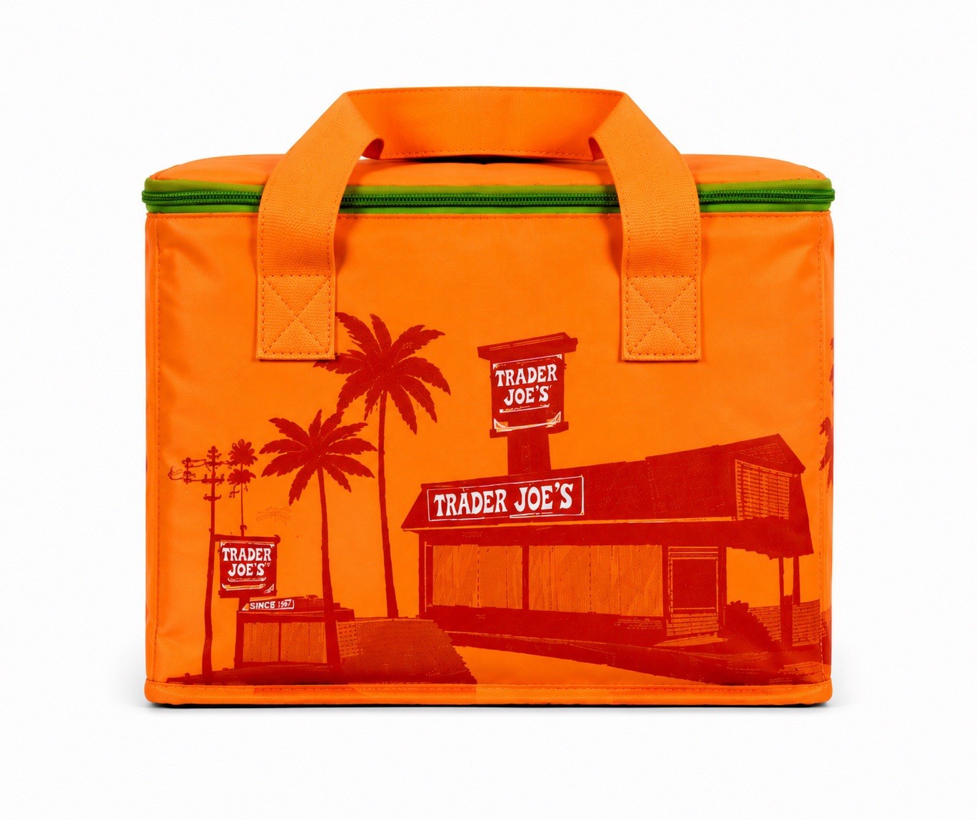 2026 Trader Joe’s Mini Insulated Tote Summer Collection – Neon Lime