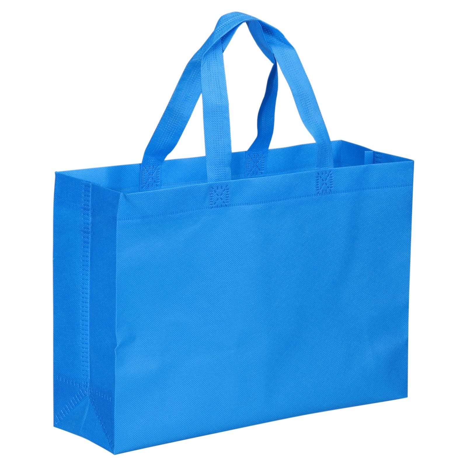 30x40cm Reusable Gift Bags 10pcs Nonwoven Shopping Bag Sky Blue