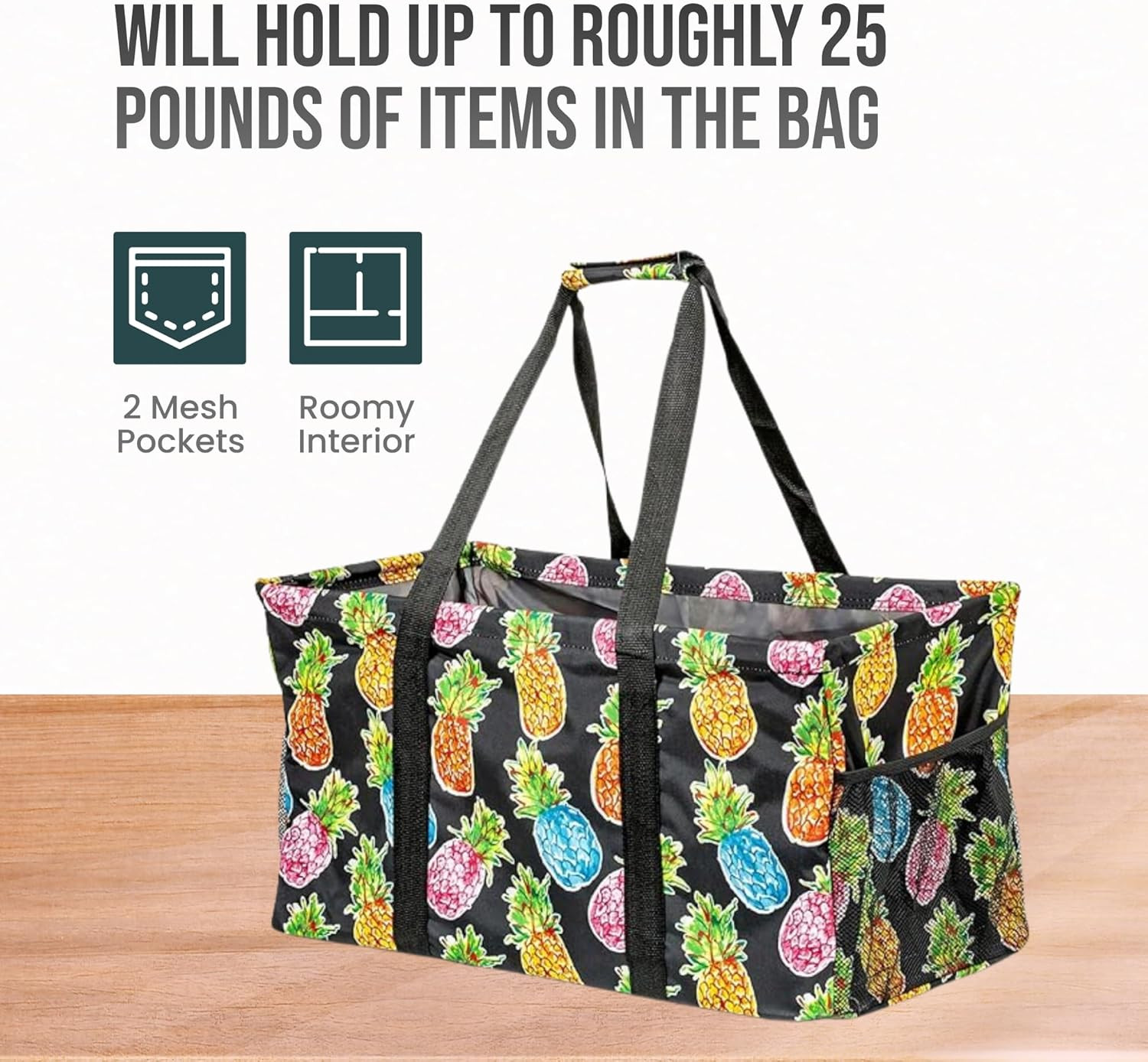 Extra Large Utility Tote Bag Oversized Collapsible Pool Beach Canvas Basket
