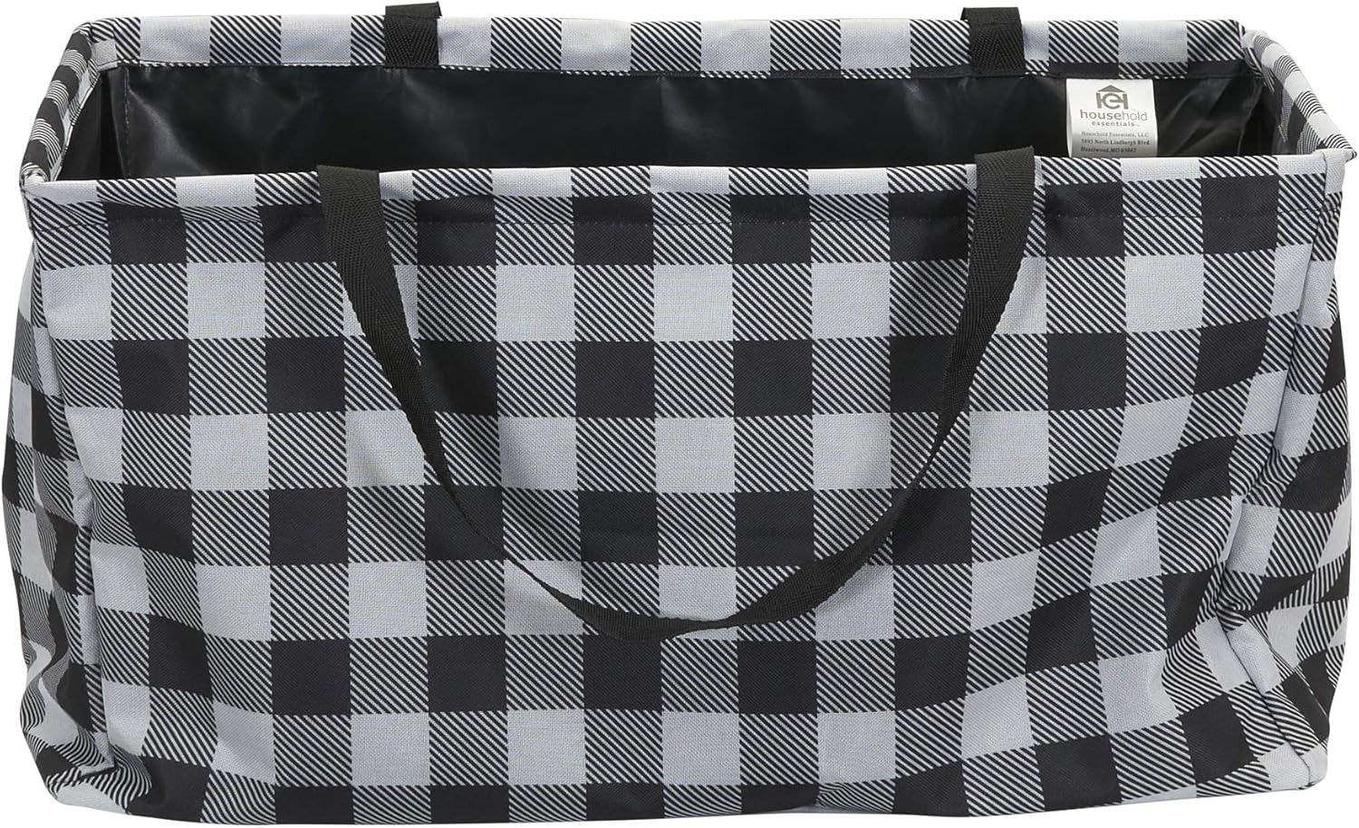 Black and White Check Krush Container Multifunctional Tote Bag