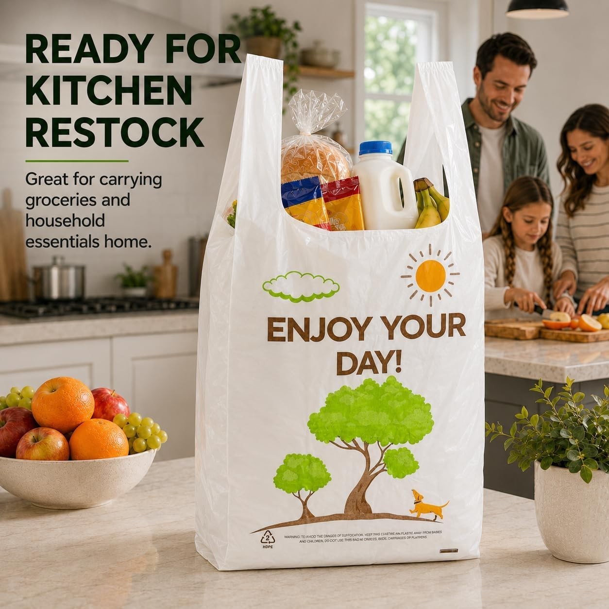 White T-Shirt Shopping Bags 11x6x21 – 150PCS, Versatile for All Retail Needs