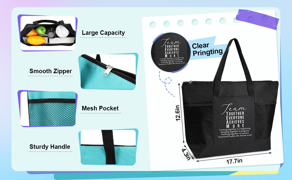 20 Pcs Team Appreciation Gifts Bulk Cna Week Colorful Tote Bags Graduation Gifts