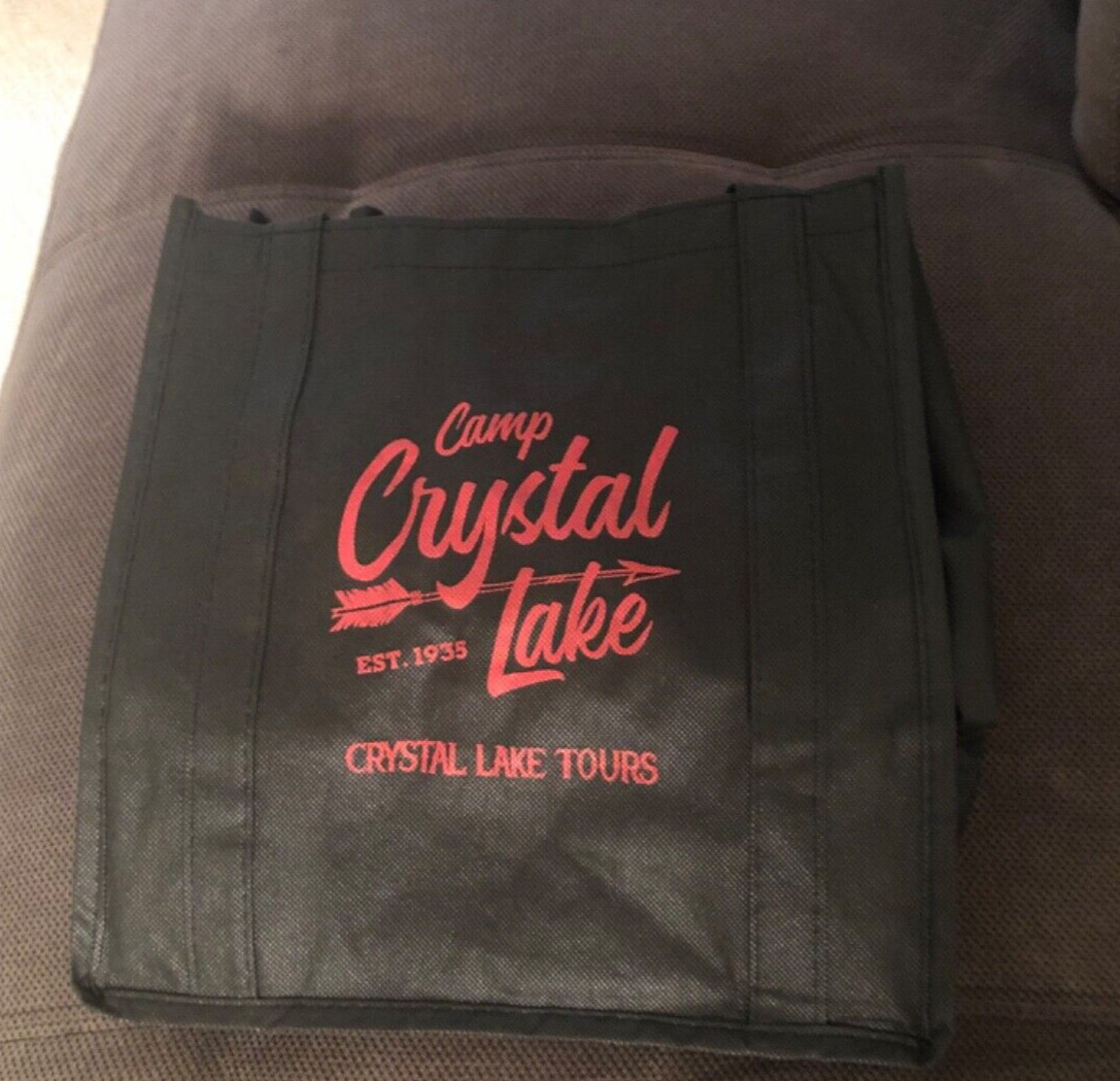 Crystal Lake Reuseable Shopping Bag With Koozie & Eye Mask With Bonus Pin (NEW)