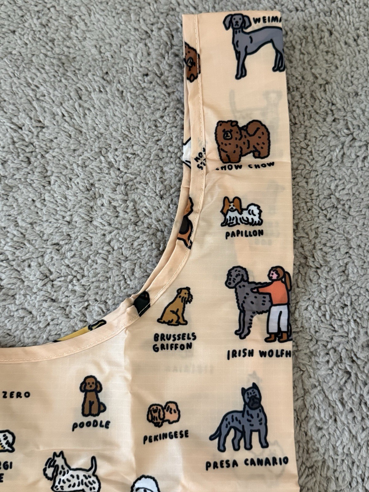 BAGGU JAPAN STANDARD REUSABLE ECO BAG DOGS DOG PER ZERO COLLAB RECYCLED NYLON