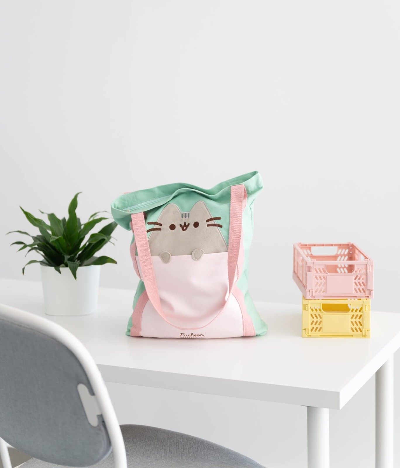 Official Pusheen Tote Bag – 14x16x2 Inches – Canvas Shopping Gift Bag – Cute …