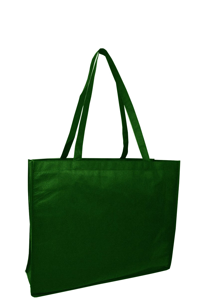 10 Jumbo Size Grocery Tote Shopping Bag Green Reusable Eco Wide Large Bags XL