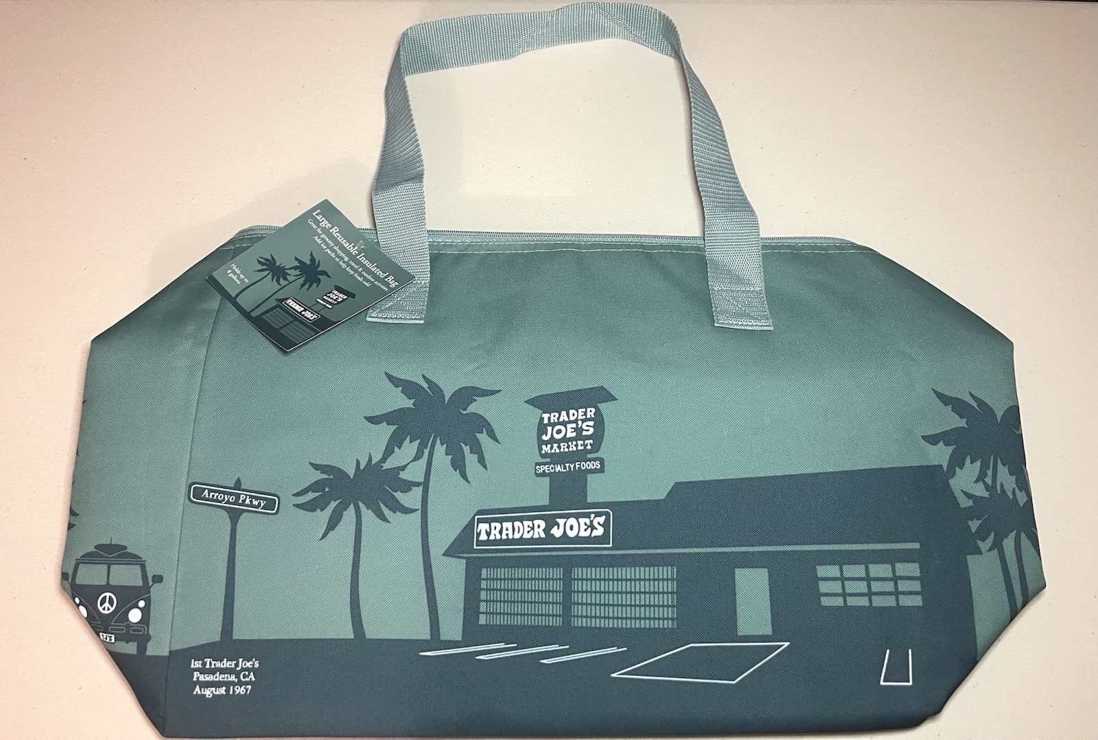 Trader Joe’s Emerald Teal Insulated Cooler Large 8 Gallon Tote Bag NWT Brand New