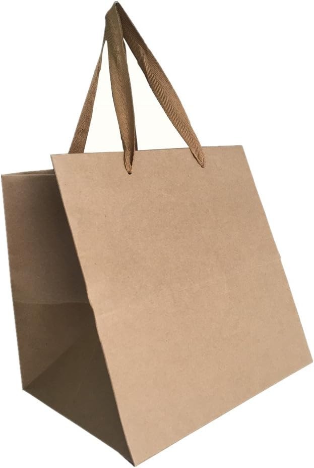 Brown Kraft Paper Shopping Handle Bags for Package 13x13x13inch