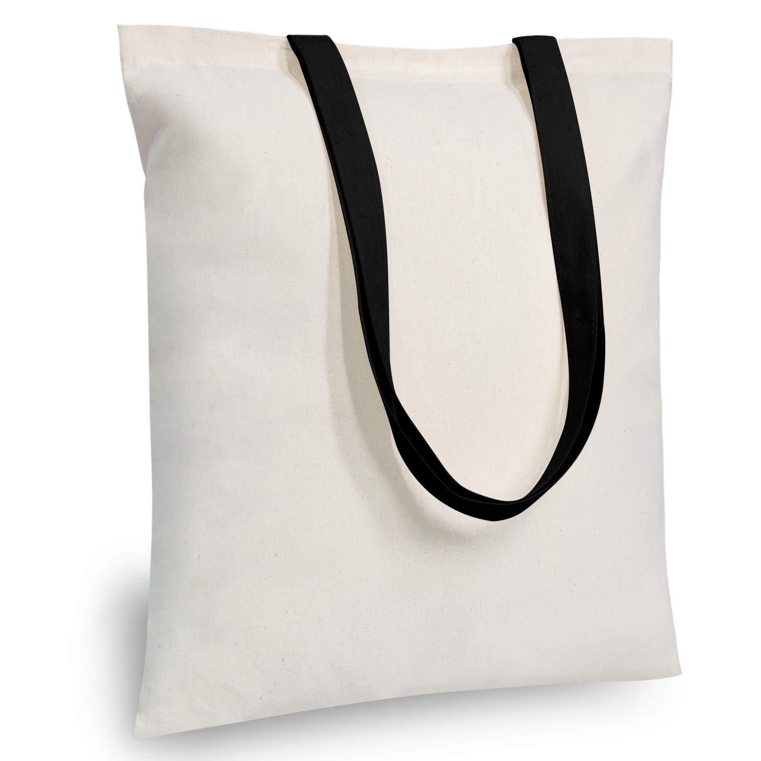 TOPDesign 5-Pack Economical Cotton Tote Bag, Lightweight Medium Reusable Grocery