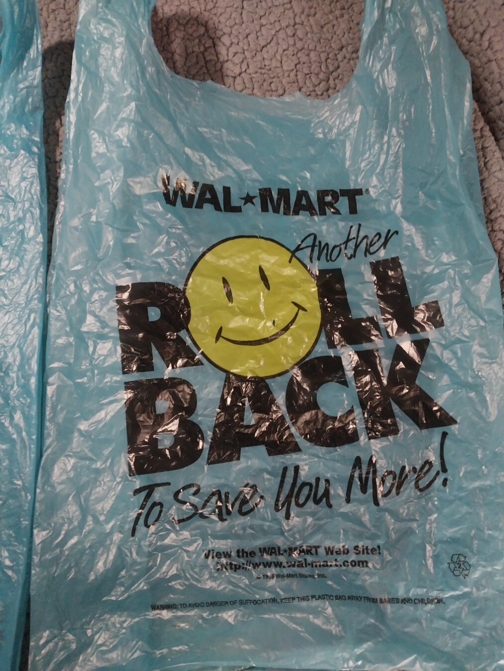 2001 Vintage Walmart Grocery Shopping Bags In Great Condition 3 Total