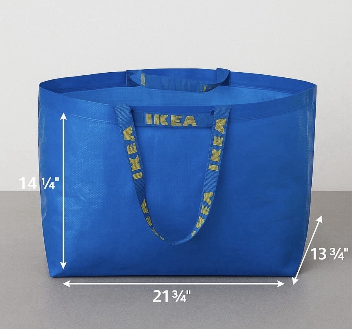 Pack Of 3 IKEA FRAKTA Blue Large Bag 19 Gallons Storage Landry Moving Brand New