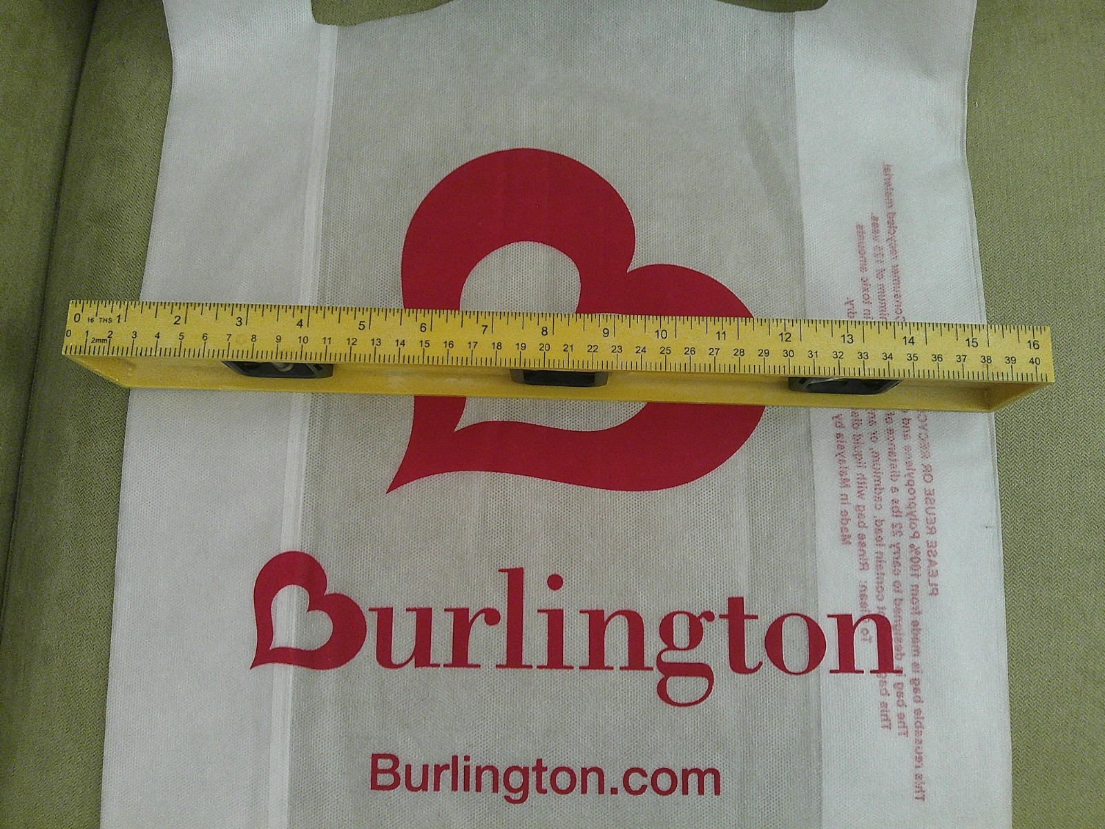 27 Count Lot of White with Red Reusable Burlington Shopping Bags