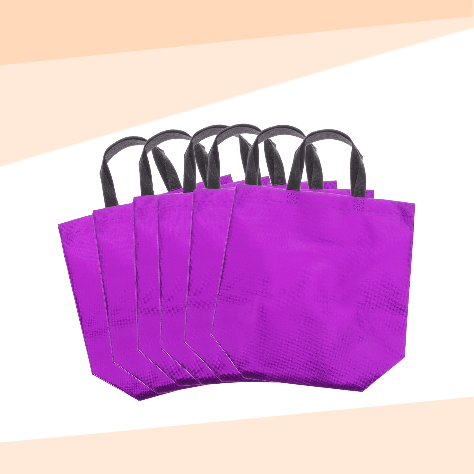 12Pcs Reusable Gift Bags with Handles 10.6 x 13 Inch Purple